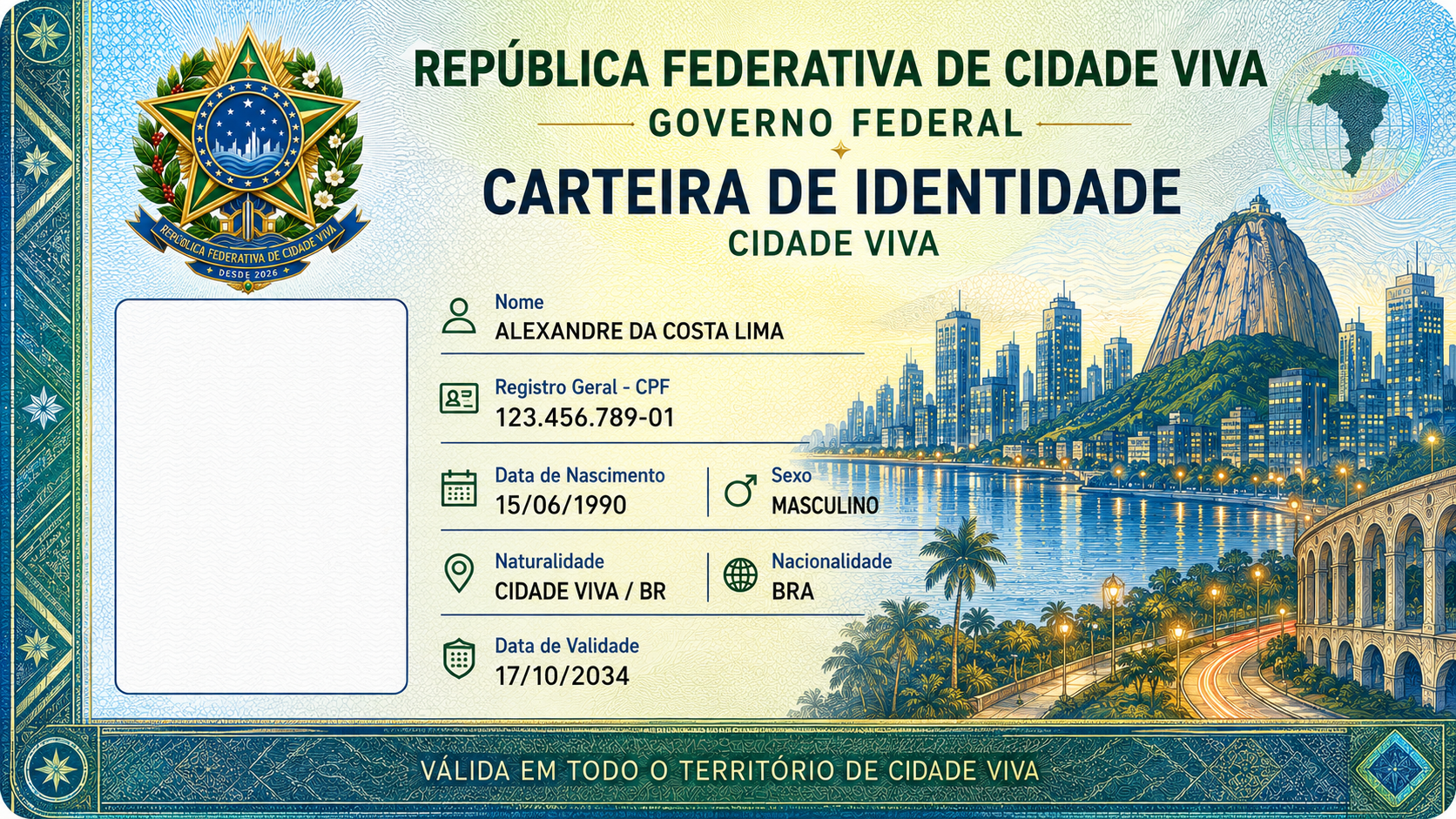 Carteira de Identidade de Cidade Viva