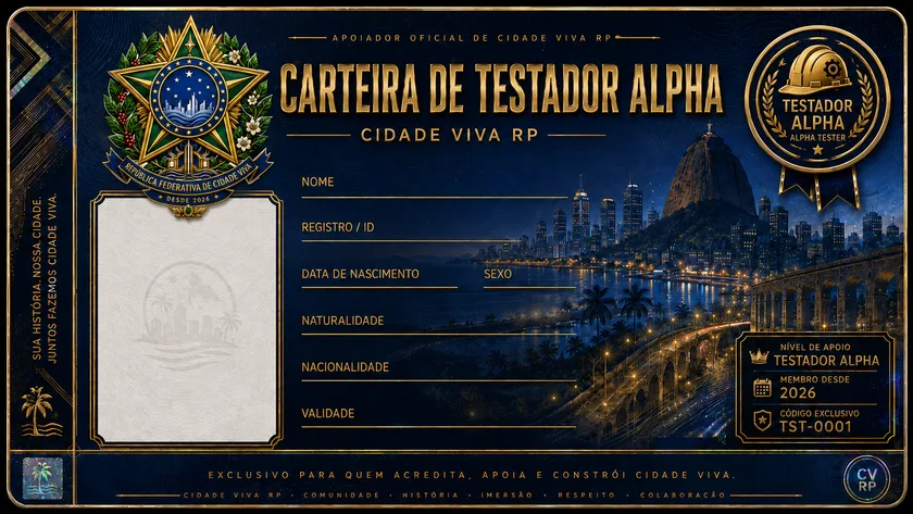 Carteira de Testador Alpha
